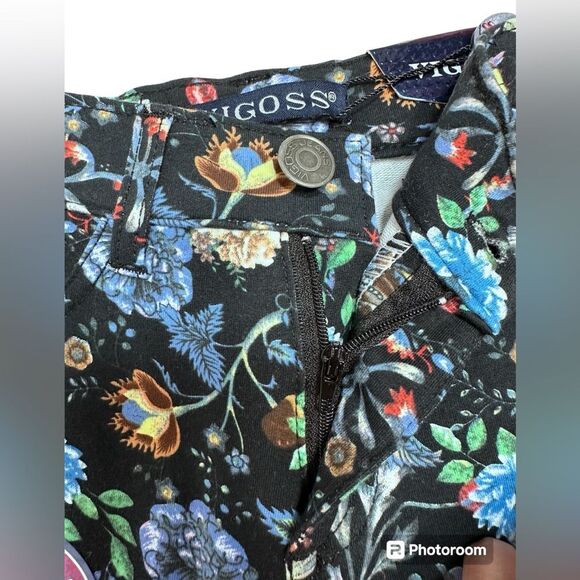 VIGOSS Stretch Floral Straight‎ Leg Skinny Jeans GIRLS Size 10 - Picture 7 of 13